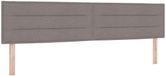 vidaXL LED Hoofdbord Taupe Stof