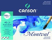 Canson 200807359 Montval aquarelpapier, 32 x 41 cm, natuurlijk wit