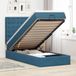 Prolenta Maison Exclusive - Ottomaans bedframe met matrassen, donkerblauw, 80x200 cm, fluweel