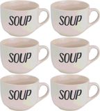 Cosy&Trendy 6x Creme soepbekers van aardewerk 11 cm 510 ml