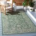 Safavieh Courtyard Collection Geometrisch tapijt voor binnen en buiten, waterdicht, korte pool, groen en beige, 160 x 230 cm