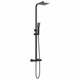 vidaXL Thermostatische Douche Systeem Set Zwart Roestvrij staal 201