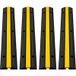 Lot de 4 rampes protectrices pour câbles caoutchouc 102x15,5x3 cm, capacité 8164,7 kg, passage de câbles et tuyaux