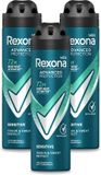 Rexona Men Sensitive Deodorant Spray - 3 x 150 ml