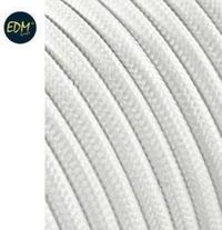 EDM Kabel C01 2 x 0,75 mm Blanc Textile 5 m