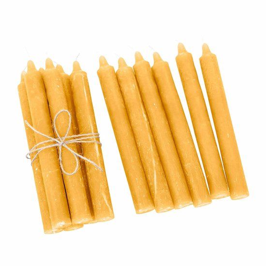LOBERON Kaars set van 12 Bauceau geel