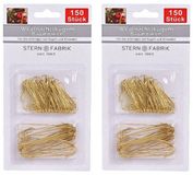 Koopman International 600x pièces d'attaches pour boules de Noël/attaches pour sapin de Noël or 3,8 - 6 cm