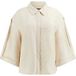 GUESS Whitney Rolled Up Ss Dreamy Moon Multi Taille: 38 | Blouses Outlet | Femmes | Beige