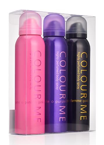 Milton-Lloyd Colour Me Pink/Purple/Gold Femme Body Spray - 3 x 150ml