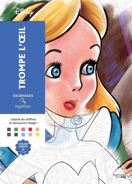 Coloriages Hachette Disney Kleuren op Nummer Kleurboek voor volwassenen - Makkelijke moeilijkheidsgraad