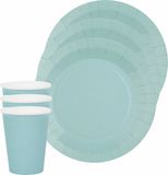 Santex Feest/Verjaardag Servies Set - Lichtblauw - Karton