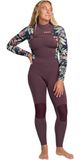 Roxy 2026 Dames Swell Natural 4/3mm Borst Ritssluiting Wetsuit