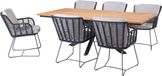 4 Seasons Outdoor Minerva Fabrice dining tuinset 220x95xH75cm 7 delig teak