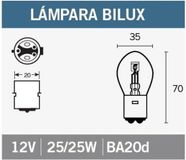 Vicma Ampul Bilux 12V 25/25W BA20d Transparant