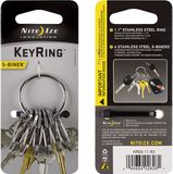 NITE Ize NI-KRGS-11-R3 KeyRing 6 S-Biner Sleutelring Zilver 1 stuk(s)