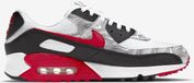 Nike Air Max 90 Mannen Lage sneakers Zwart/Wit/Rood Textiel Schoenmaat 47