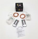 BXROIU Set van 2 Lichtjeskettingen - Batterijgevoed, Zilverdraad, 8 Modus, 5 Meter 50 LEDs, Inclusief Afstandsbediening - voor Slaapkamer, Kerst, Feest en Bruiloft Decoratie (warm wit)