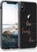 kwmobile telefoonhoesje Apple iPhone X - Back Cover - TPU - Live Laugh Love - roségoud