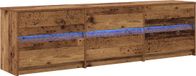 vidaXL TV-kast met LED-verlichting met lade met opslag, bruin, 180 x 34 x 50 cm