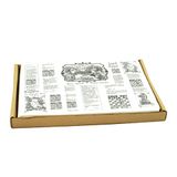 Vetvrij Hostelnovo Vetvrij papier voor het verpakken van levensmiddelen, verpakking van 500 stuks, 30 x 20 cm, wit kraftpapier, uniek design met schaakfiguren, ideaal voor frietjes