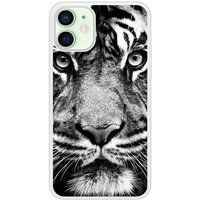 Apple iPhone 12 Tigre blanc et noir Verstevigd hoesje met sublimatie bedrukking