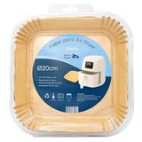 Raylu Paper Airfryer papier, 50 stuks, vierkant, 20 cm, wegwerp antiaanbaklaag, accessoires voor friteuse, oven en magnetron (20 cm, vierkant)