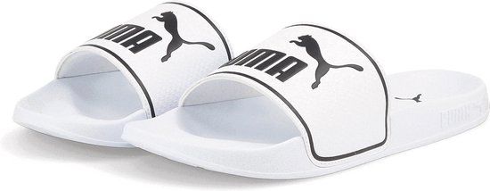 PUMA Leadcat 2.0 Unisex Slippers - Puma White-Puma Black - Maat 42
