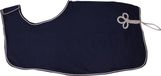 QHP Fleece Ornament Uitrijdeken Donkerblauw-zilver - S