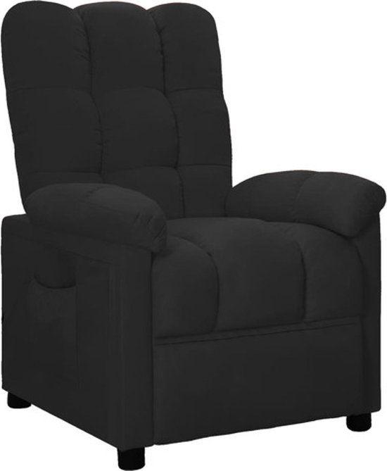 vidaXL Fauteuil verstelbaar stof zwart