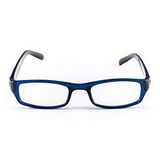 Contacta, Africa leesbril voor heren en dames, praktisch voor elk gezicht, halftransparant montuur en glanzende stangen, dioptrieën +3.00, kleur blauw, verpakking met brillenkoker, 17 g
