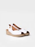 Toni Pons Dames leren espadrille met open neus en sleehak | BERNIA-P