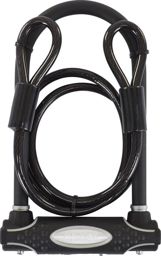 Master Lock 8274EURDPRO Beugelslot met kabel - 21 cm - Zwart