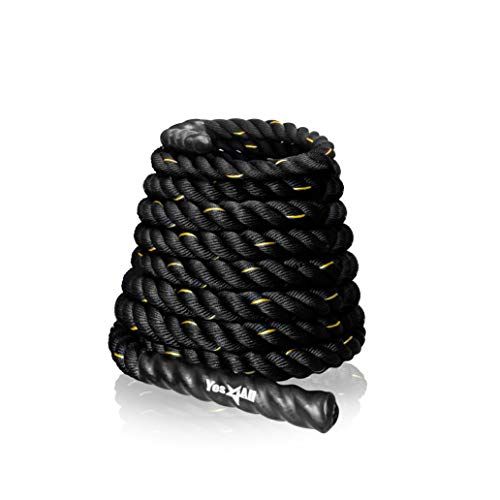 Yes4All Battle Rope - Workout touw - 30, 40 of 50 Ft - 1.5/2 Inch Diameter