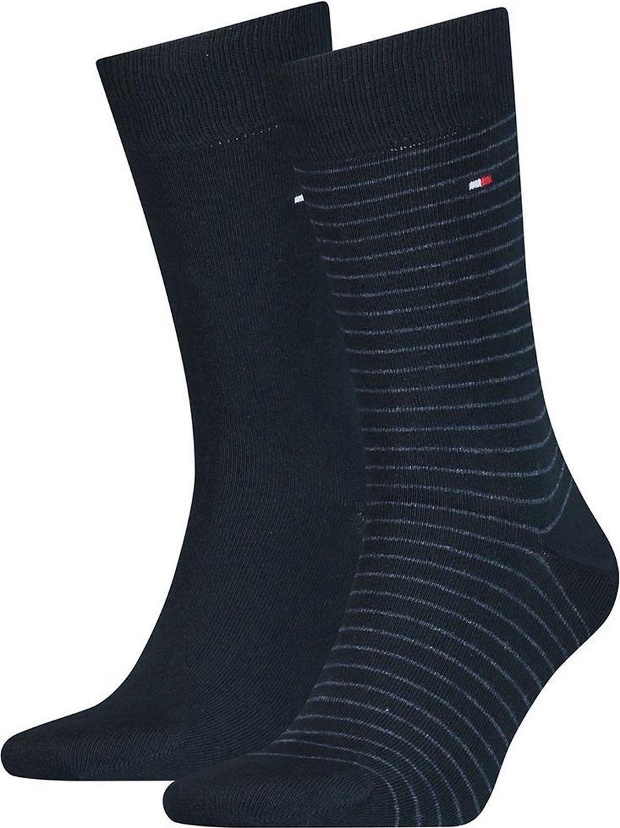 Tommy Hilfiger MEN SMALL STRIPE SOCK 2P Sokken Maat 39-42