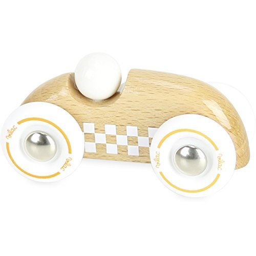 Vilac Mini Rallye Checkers natuurlijk hout, 2282S, kleurloos