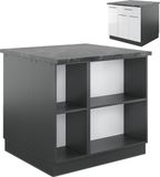 Vicco Fame-Line Keukeneiland – 90 cm met lade, zonder werkblad Wit hoogglans/antraciet