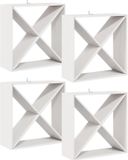 vidaXL Wijnrek - 4 flessen - Wit - 62 x 25 x 62 cm - Massief grenenhout