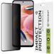 Techsuit Film de protection d'écran Confidentialité pour Xiaomi Redmi Note 12 4G / Poco X5 / Note 12 5G, Verre Trempé, Collage Complet, 111D