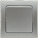 ChiliTec DELPHI drukknop 250V AC / 10A, inclusief frame, inbouw, zilver