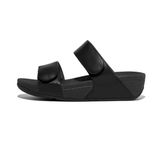 Fitflop Lulu Verstelbare slip-on sandalen voor dames, leer, zwart, 37 EU
