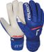Reusch Attrakt Grip Finger Support Kinder Voetbalhandschoenen Blauw-wit Maat 3