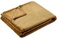 Stof Textiles Plaid/bankdeken Maribelle - camel bruin - 130 x 160 cm - polyester fleece