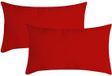 Stof Textile sierkussen Nelson - 2x - rood - 30 x 50 cm
