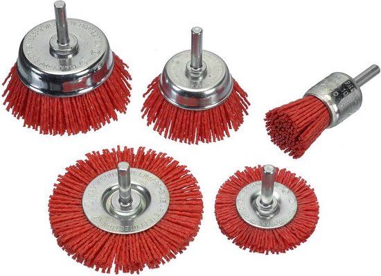 Osborn Doe-het-zelf borstelset, gegolfd draad, voor boormachines, 5 stuks