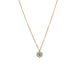Lucardi - Dames Stalen goldplated ketting vintage bloem wit - Ketting - Staal - Goudkleurig - 45 cm