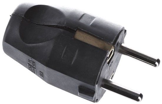 Bachmann CEE 7/7 geaarde stroomstekker | recht | zwart