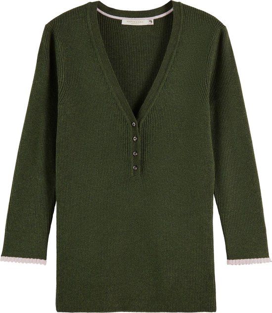 Scotch & Soda Women's Green Pullover - Size S - Long Sleeve - Viscose - Casual