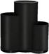 Cylindrique porte-couteaux 3-en-1 - Bloc à couteaux de cuisine - Rangement pour couverts - Porte-ustensiles de cuisine - Noir - 1 pièce