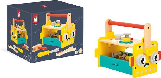 Janod Brico'Kids 2 in 1 Robot gereedschapskist & werkbank