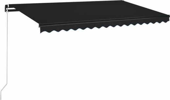 vidaXL Luifel Handmatig Uittrekbaar 450x350 cm Antracietkleurig